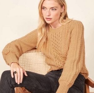 Reformation x La Ligne Sail Away With Me sweater camel XS